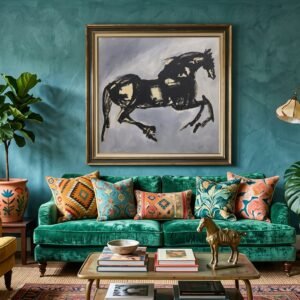 Untamed Grace  Abstract Horse Acrylic Painting on Canvas